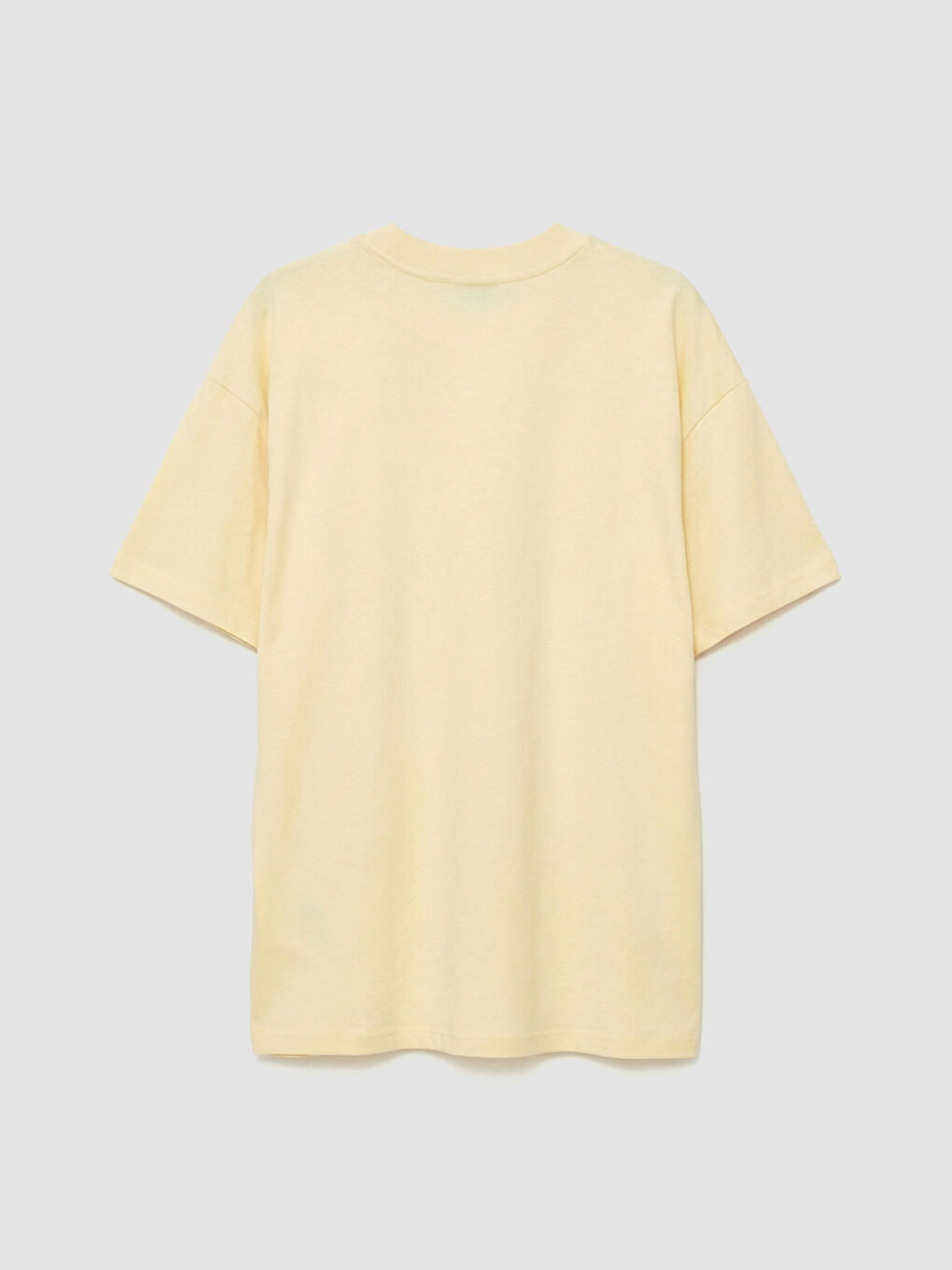 Sarı Bisiklet Yaka Kadın Tişört-5