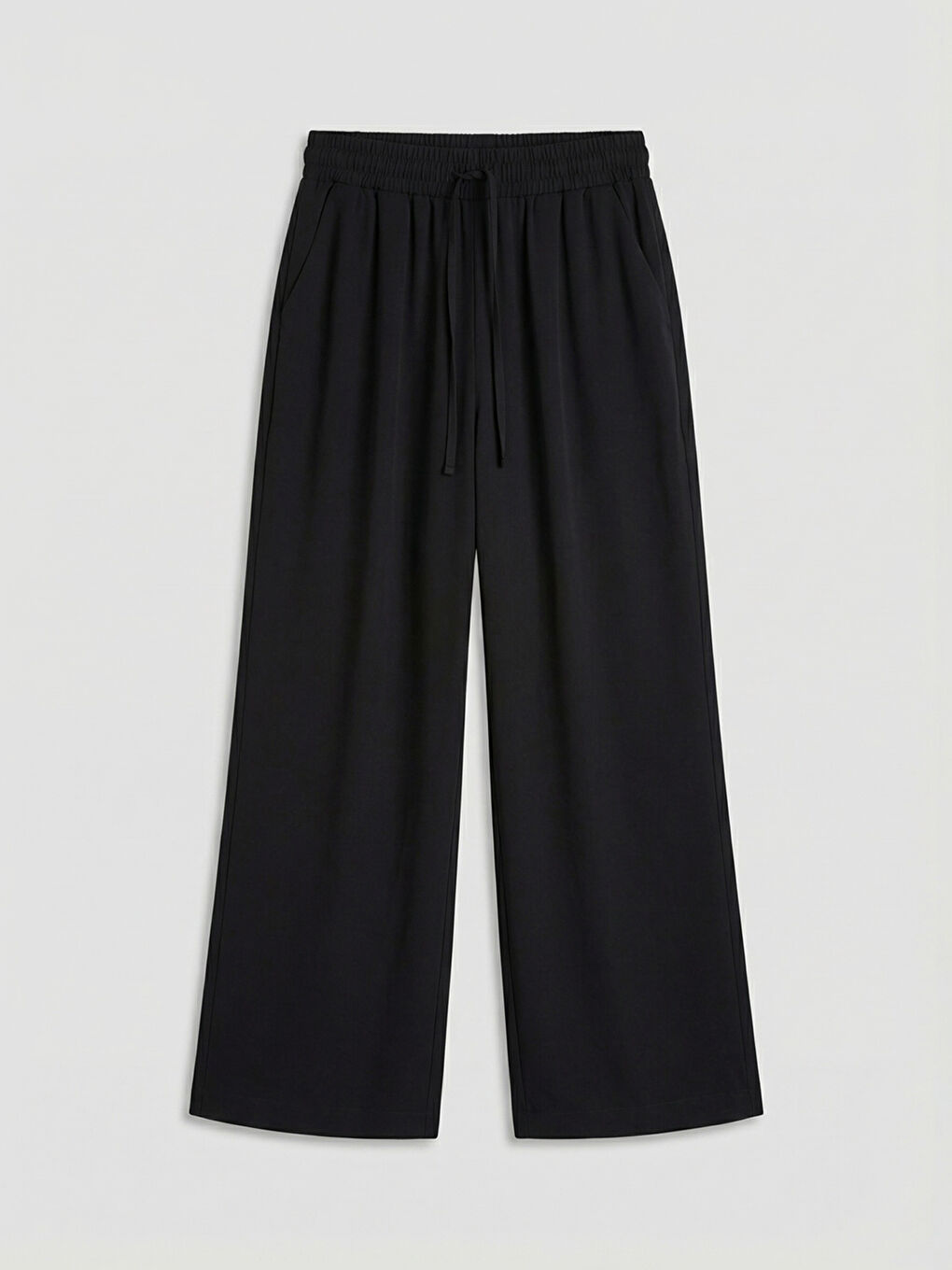 Siyah Beli Lastikli Kadın Pantolon-4