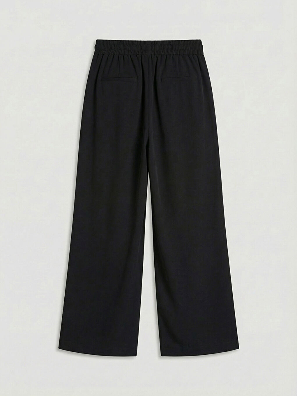 Siyah Beli Lastikli Kadın Pantolon-5