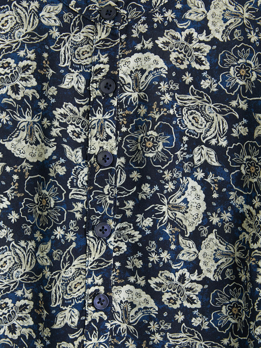 Lacivert Hakim Yaka Desenli Kadın Tunik-2