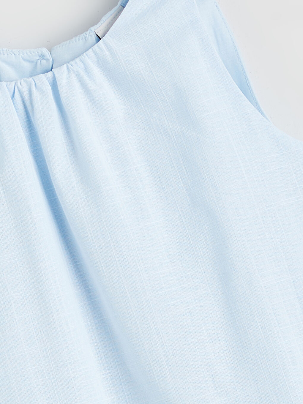 Mavi Bisiklet Yaka Çiçekli Kız Çocuk Elbise-1