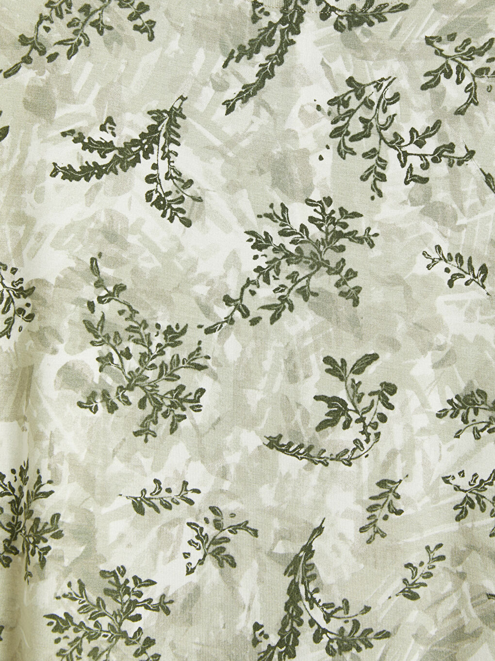 Yeşil Bisiklet Yaka Çiçekli A Kesim Elbise-3