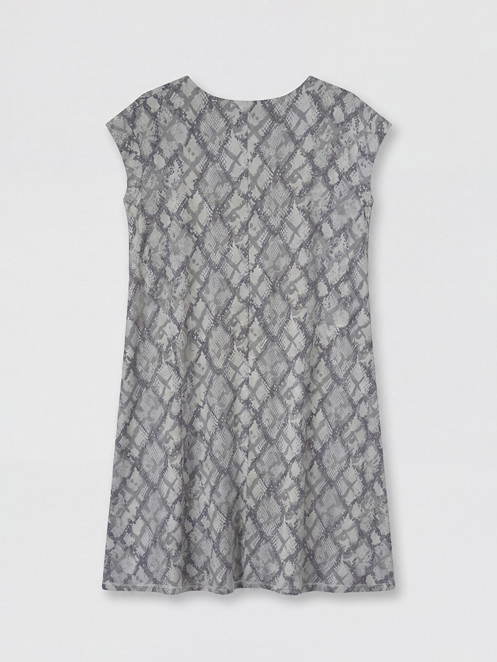 Gemustertes A-linien-kleid Mit Rundhalsausschnitt-5