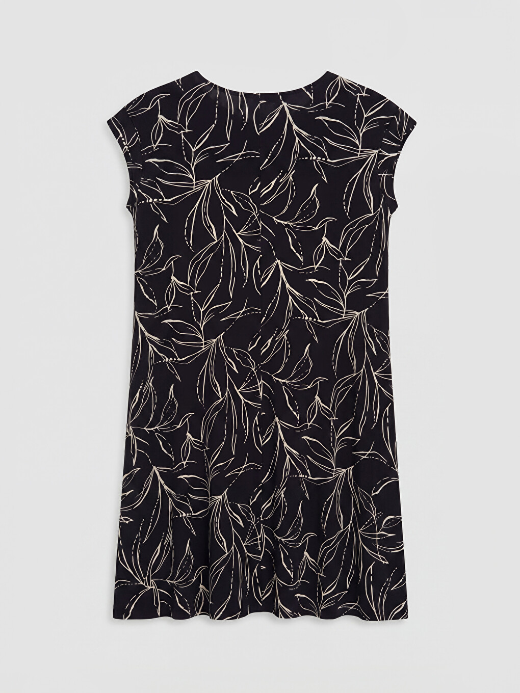 Crew Neck Floral A Form Dress-5