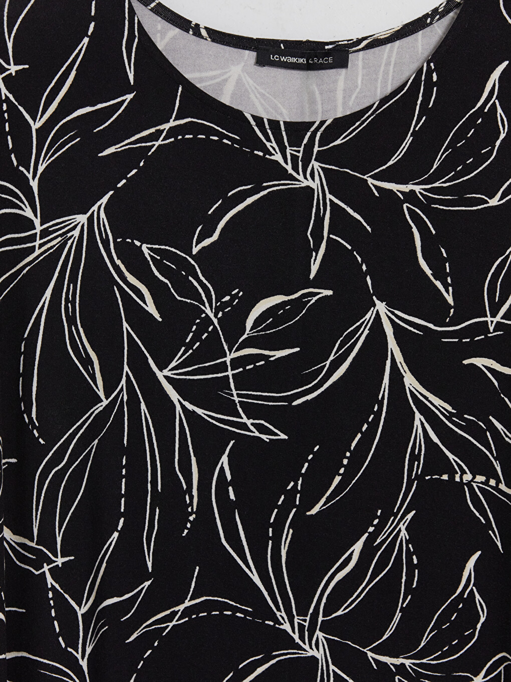 Crew Neck Floral A Form Dress-6