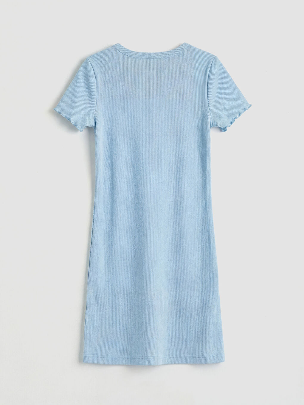 Crew Neck Girls' Ribbed Dress-1