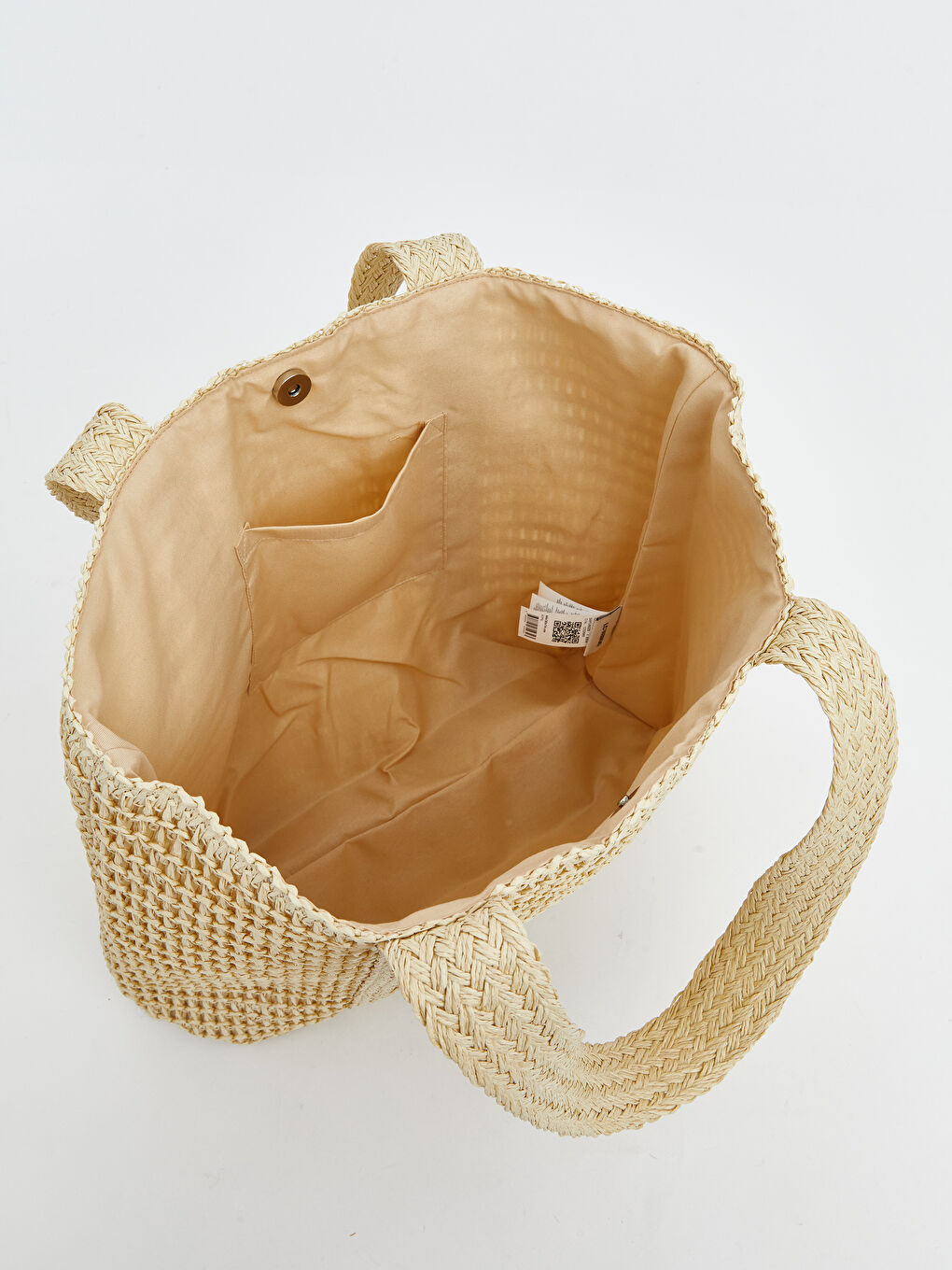 حقيبة الشاطئ المصنوعة من الخيزران للنساء-3