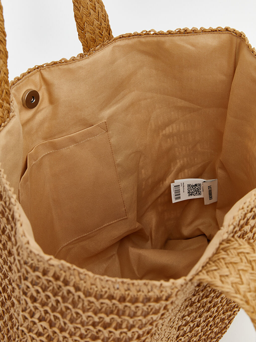 Kahverengi Kadın Hasır Plaj Çantası-2