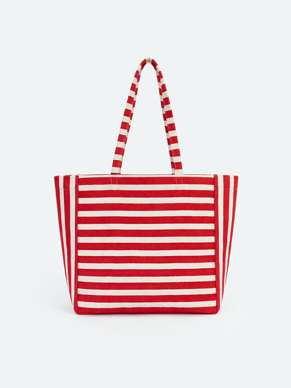 Gestreifte Leinwand Damen Schultertasche