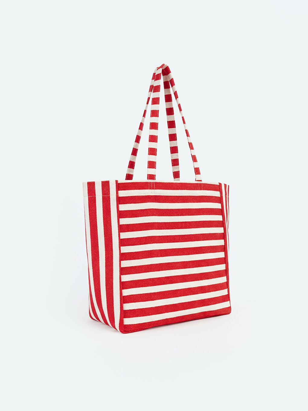 Gestreifte Leinwand Damen Schultertasche-1