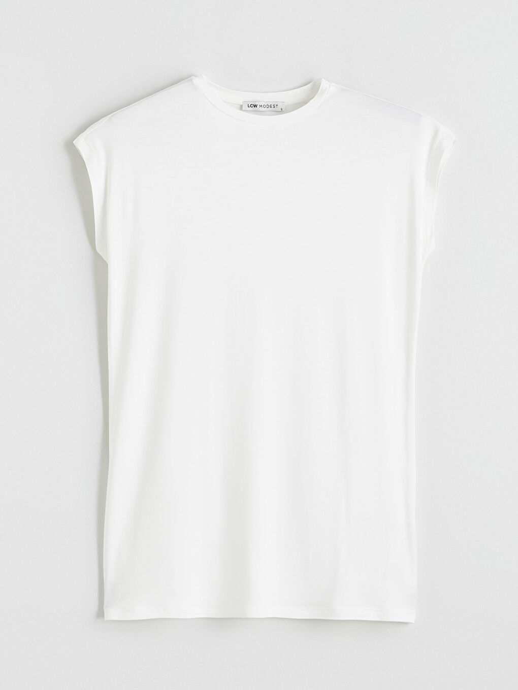 Ekru Bisiklet Yaka Kadın Tunik	-4