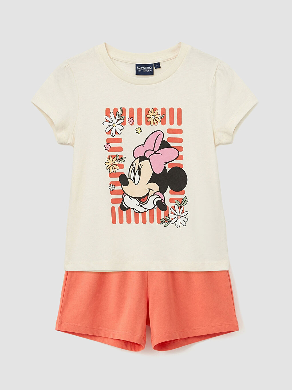 Minnie Mouse Print Baby Girl T-Shirt and Shorts