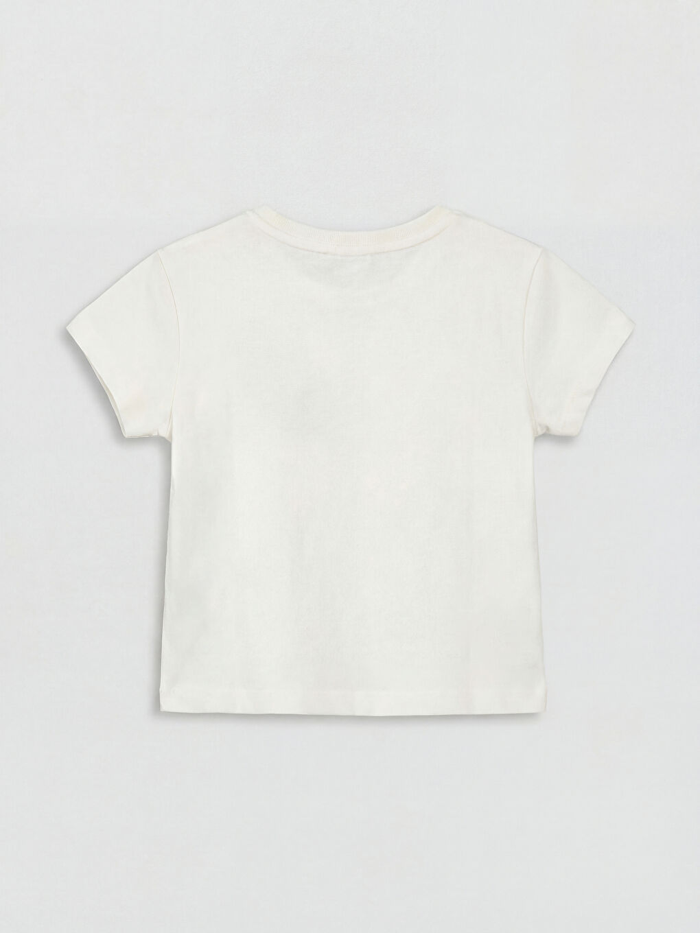 Ekru Minnie Mouse Baskılı Kız Bebek Tişört-1