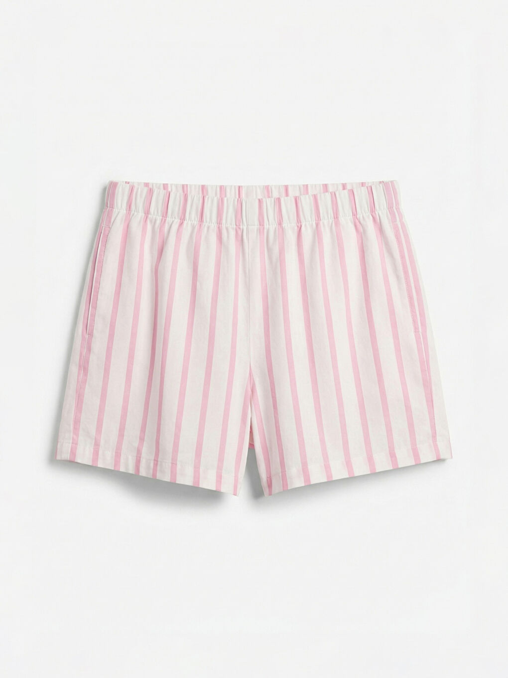 Ekru Çizgili Kız Bebek Şort-0