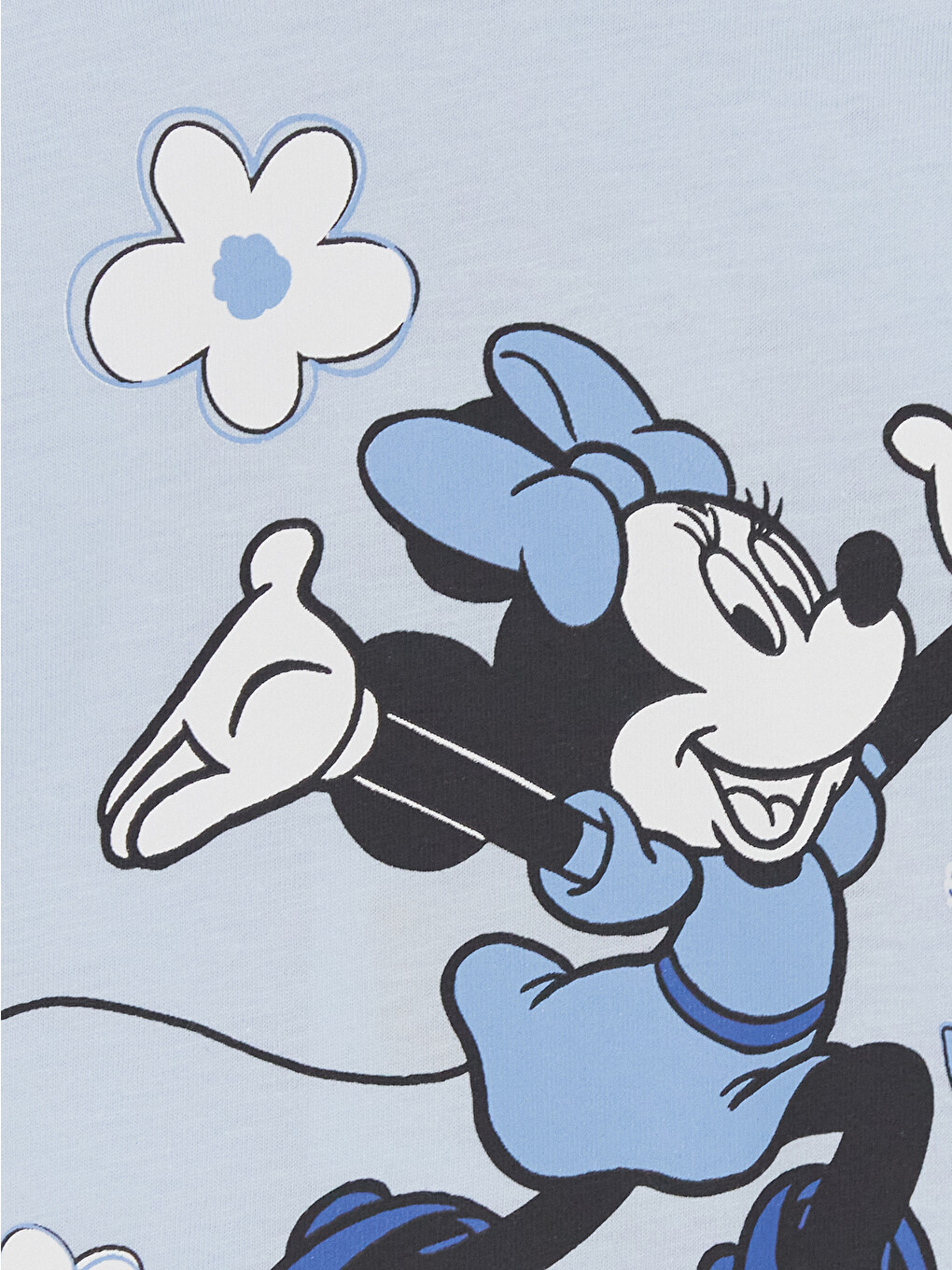 Mavi Minnie Mouse Baskılı Kız Bebek Takım-2