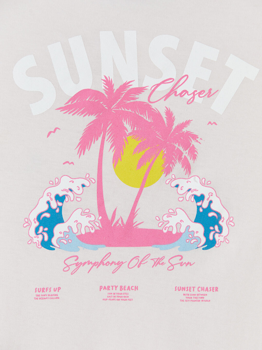 تي شيرت بناتي مطبوع بياقة دائرية-4