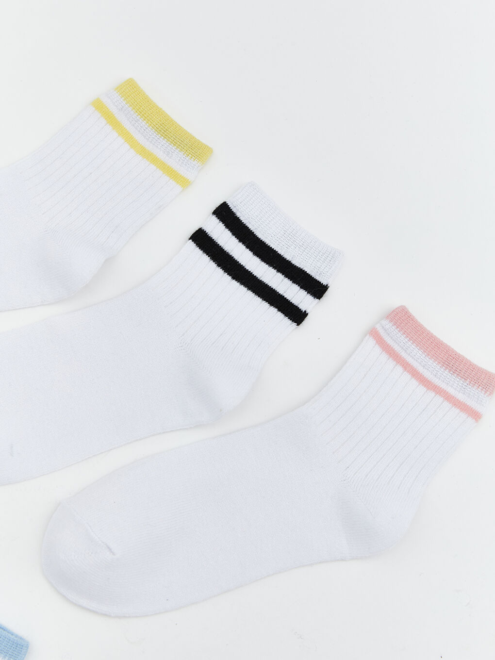 Striped Girls' Ankle Socks 5 Pack-1