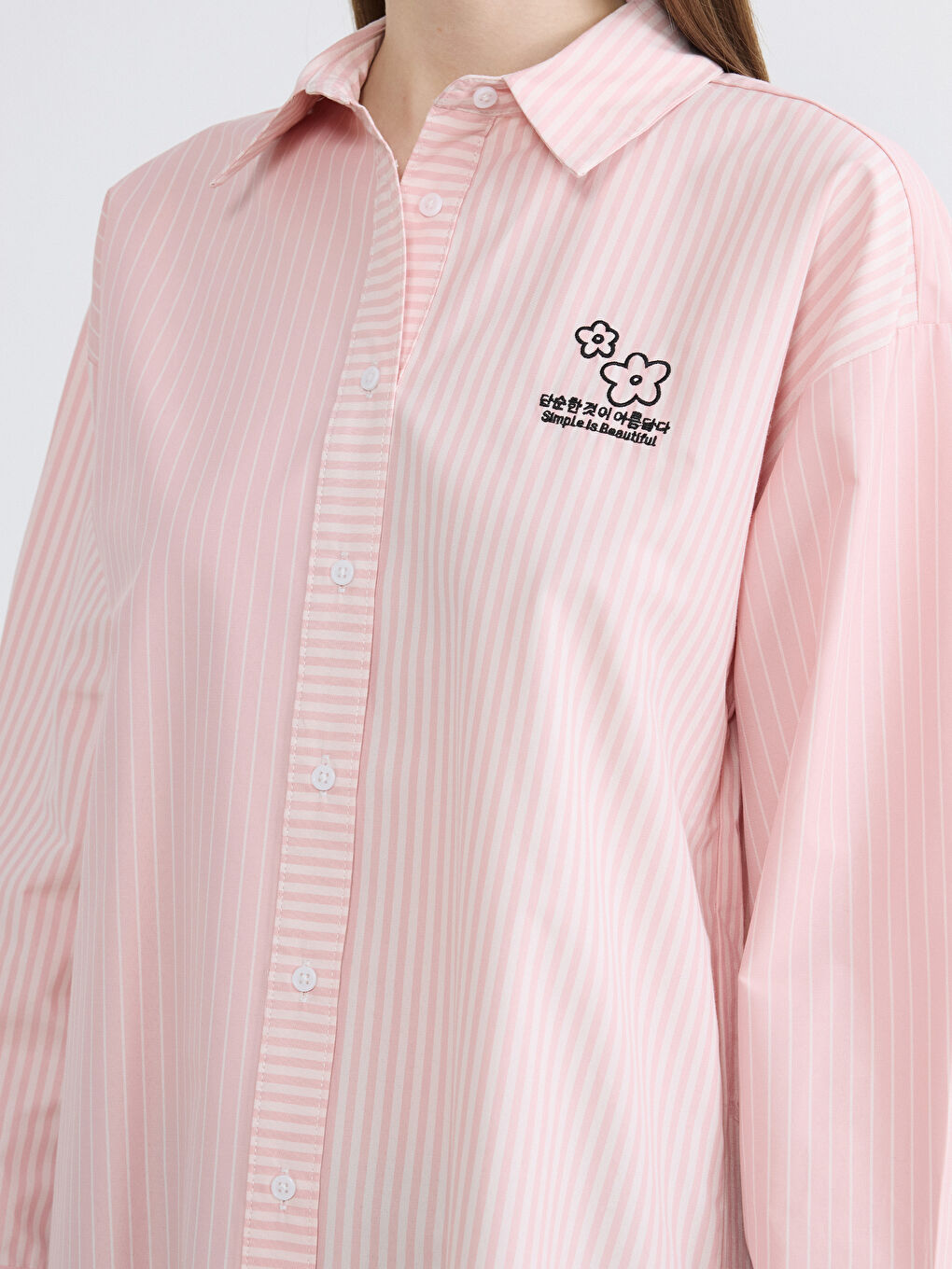 ქალი ვარდისფერი პერანგი ტუნიკა-2