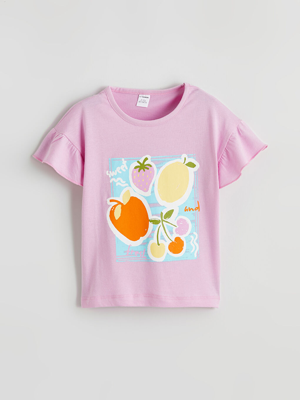 Crew Neck Printed Girls' T-Shirt 2 Pack-1