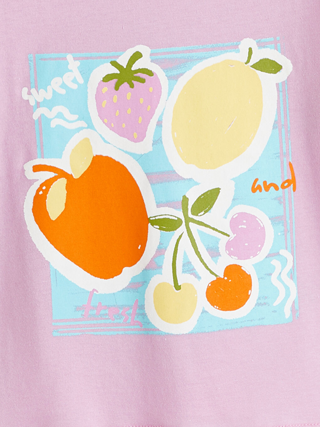 Crew Neck Printed Girls' T-Shirt 2 Pack-2