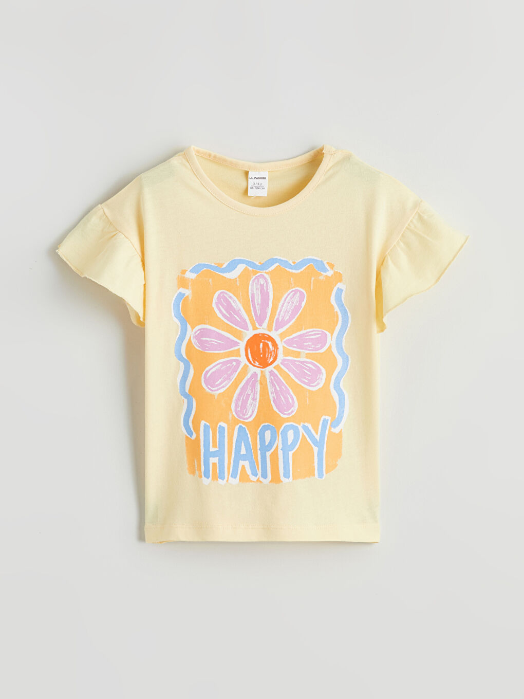 Crew Neck Printed Girls' T-Shirt 2 Pack-4