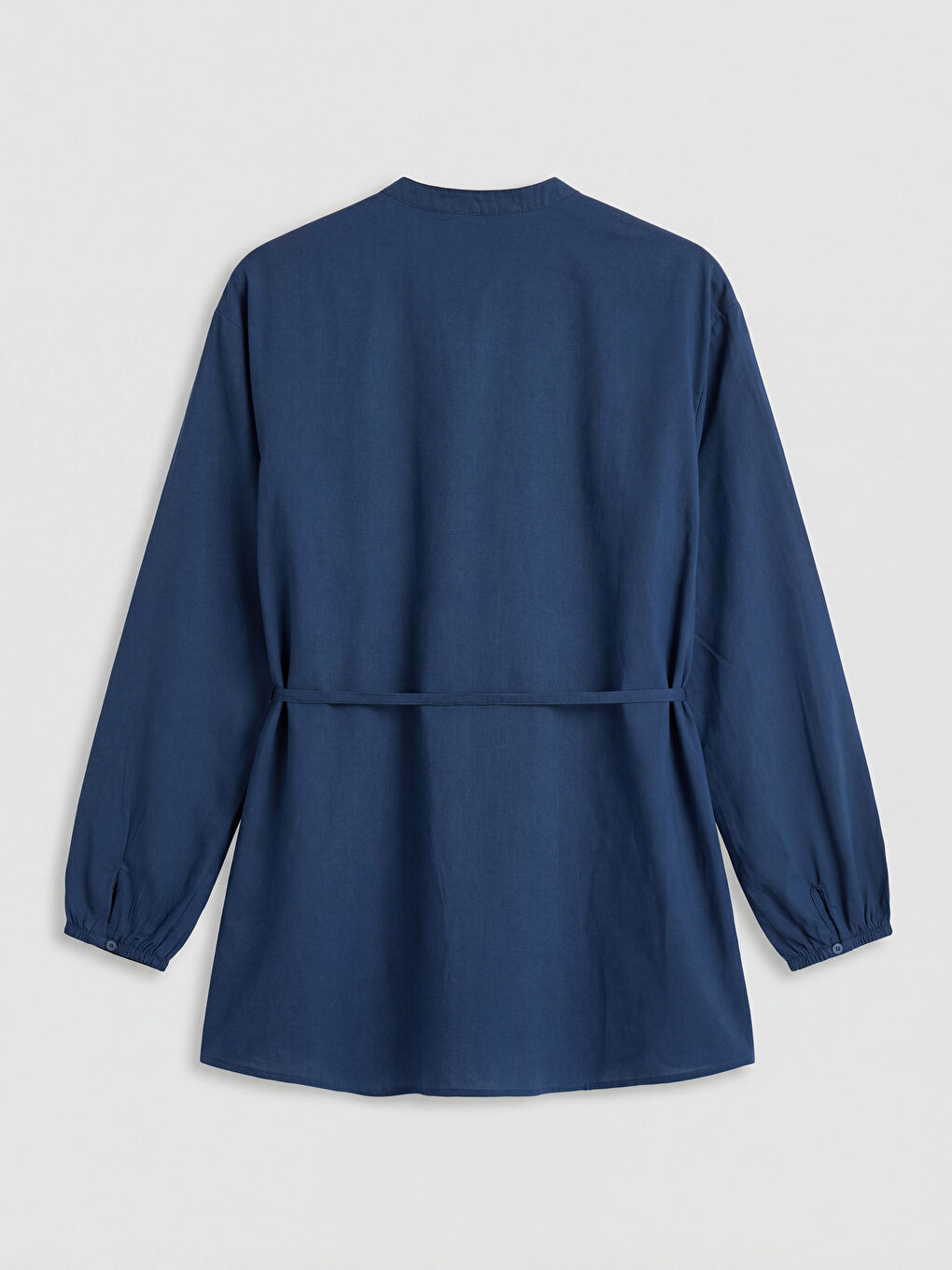 Notch Neck Pleated Blouse-5