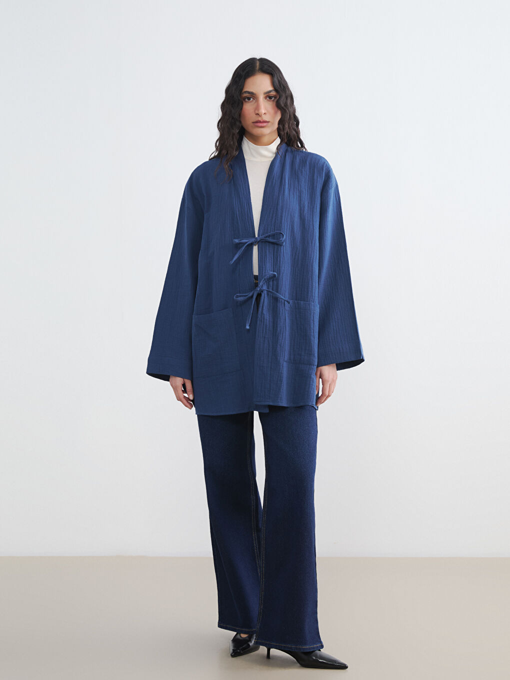 كيمونو كحلي امرأة-1