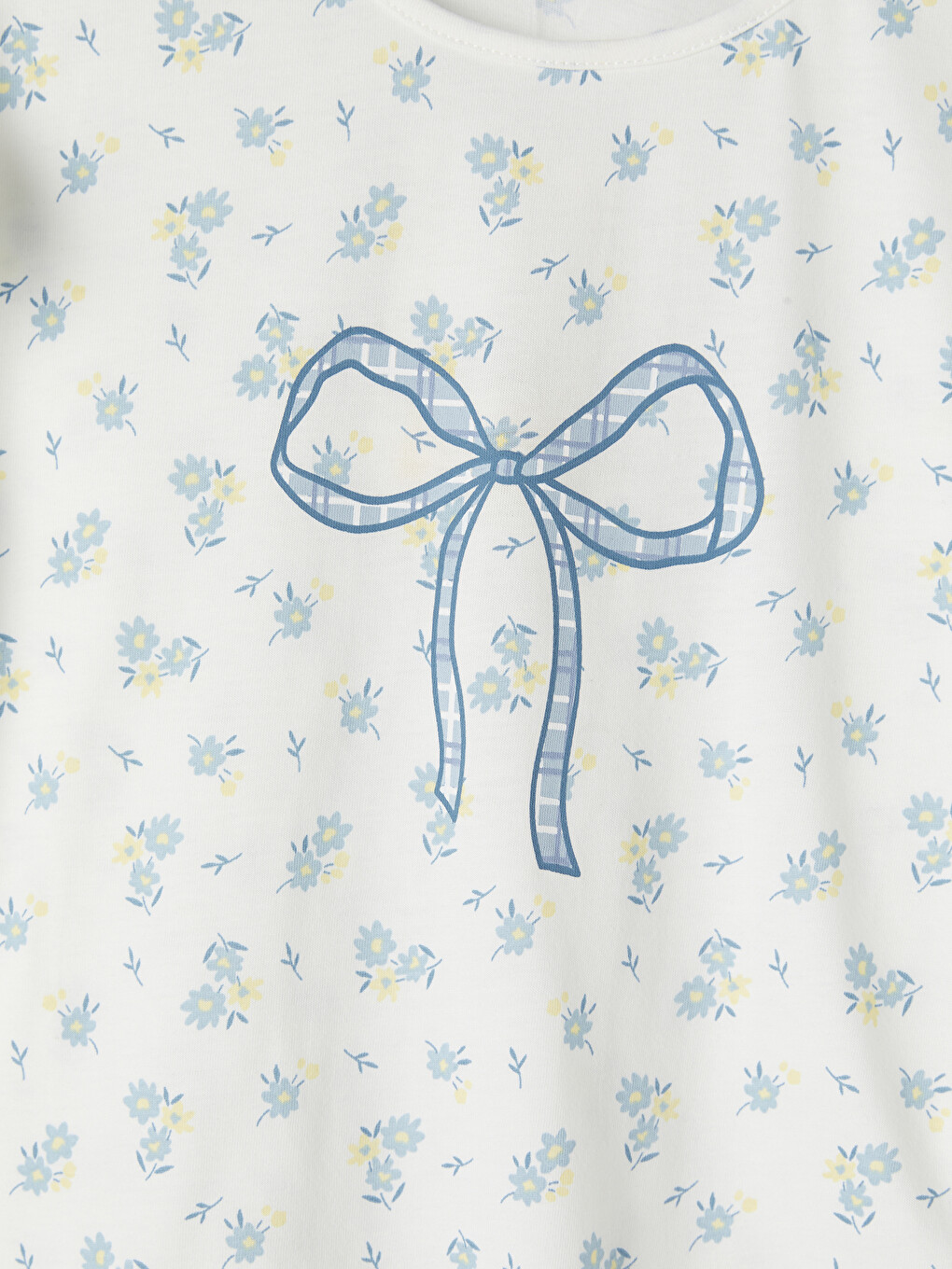 Printed Ruffled Girls' T-Shirt-1