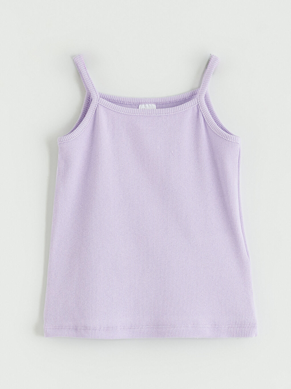 Ekru Kare Yaka Baskılı Kız Çocuk Atlet 2'li-4