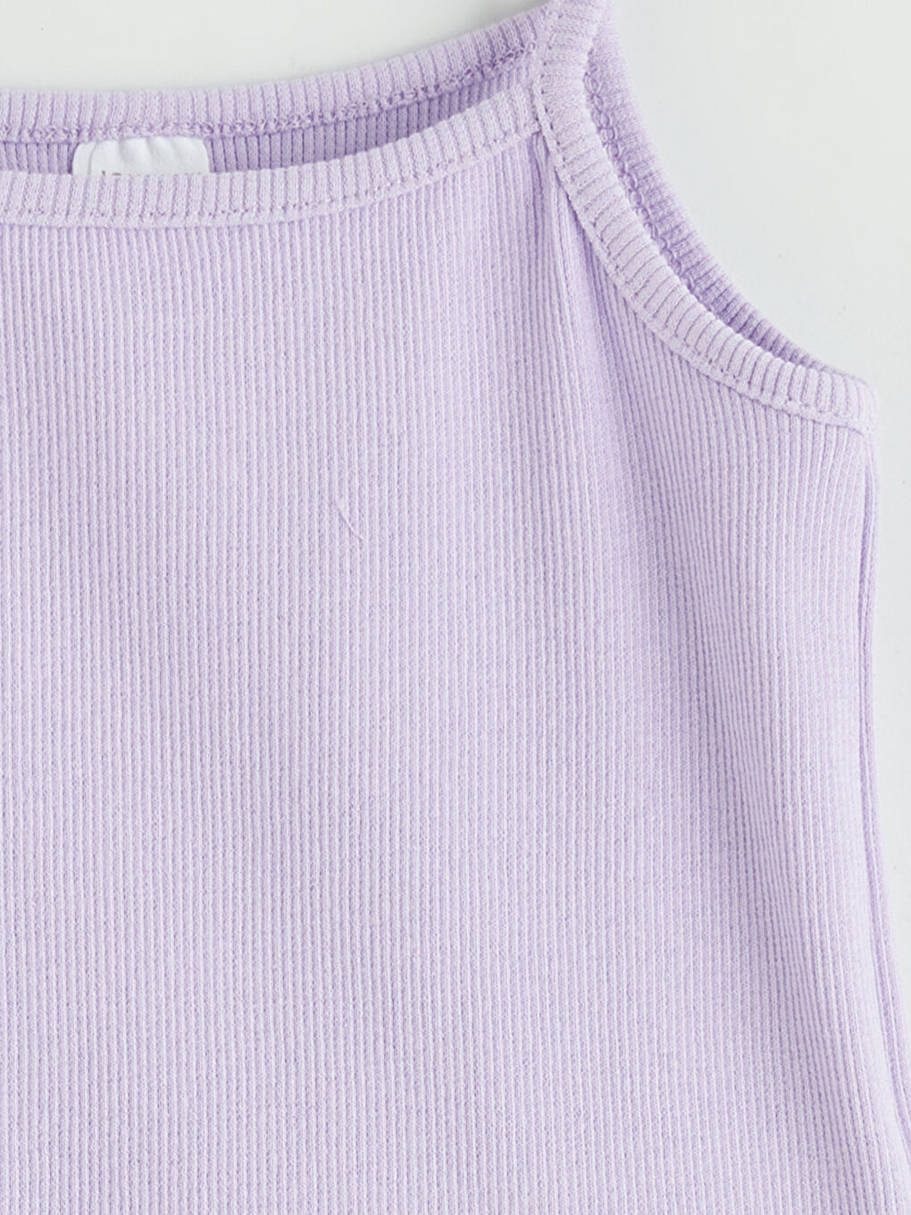 Ekru Kare Yaka Baskılı Kız Çocuk Atlet 2'li-5