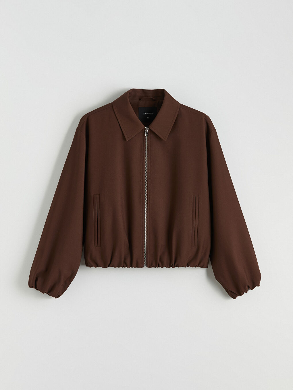 Jachetă pentru femei cu guler tip cămașă-12