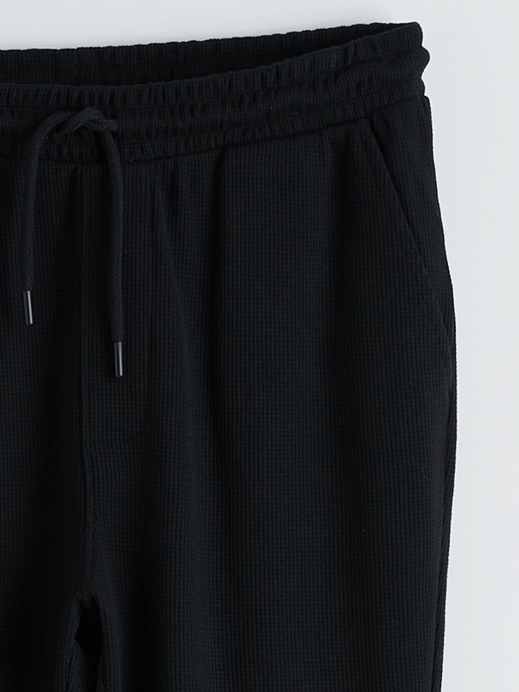 Siyah Standart Kalıp ErkekJogger Eşofman Altı-4