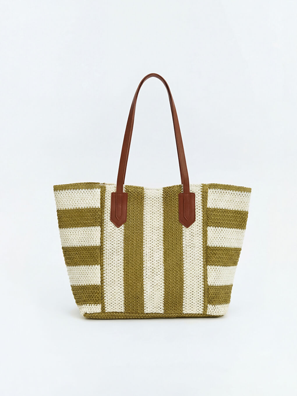 Yeşil Omuz Askılı Kadın Plaj Çantası