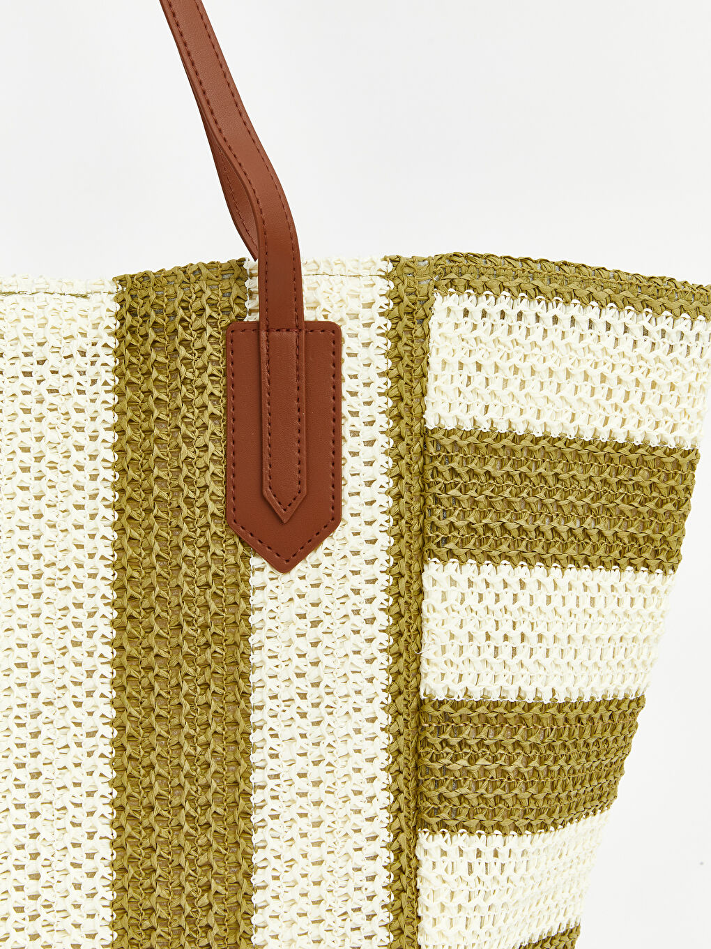 Yeşil Omuz Askılı Kadın Plaj Çantası-2