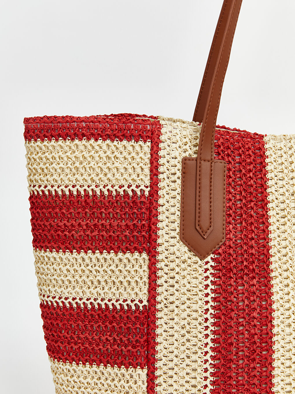 Women's Striped Shoulder Strap Beach Bag-2