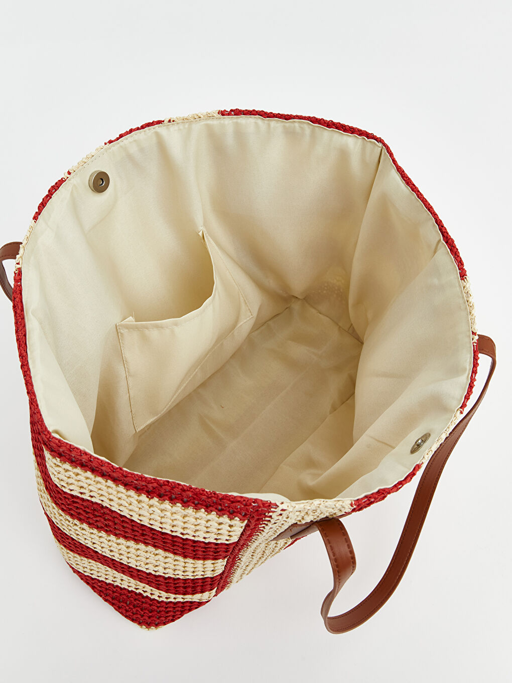 Women's Striped Shoulder Strap Beach Bag-3