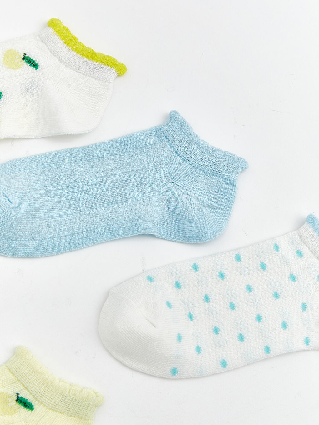 Girl ECRU Trainer Socks-1