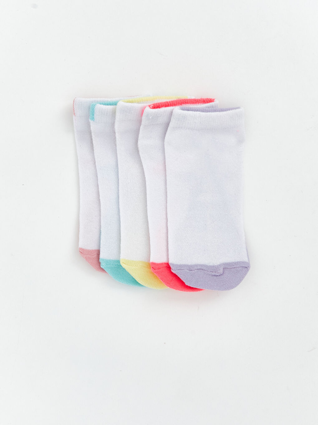 Pembe Kız Çocuk Patik Çorap 5'li