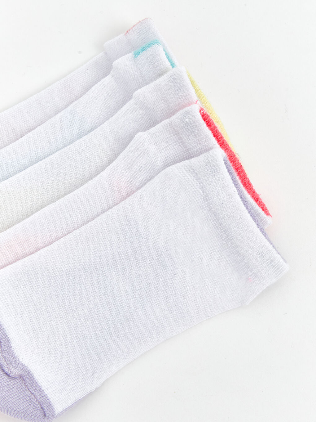 Pembe Kız Çocuk Patik Çorap 5'li-6