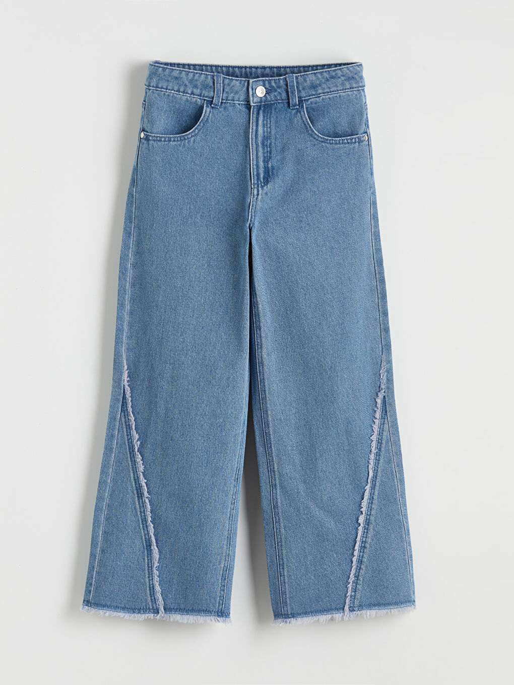 Girls' Wide-Leg Jean Trousers