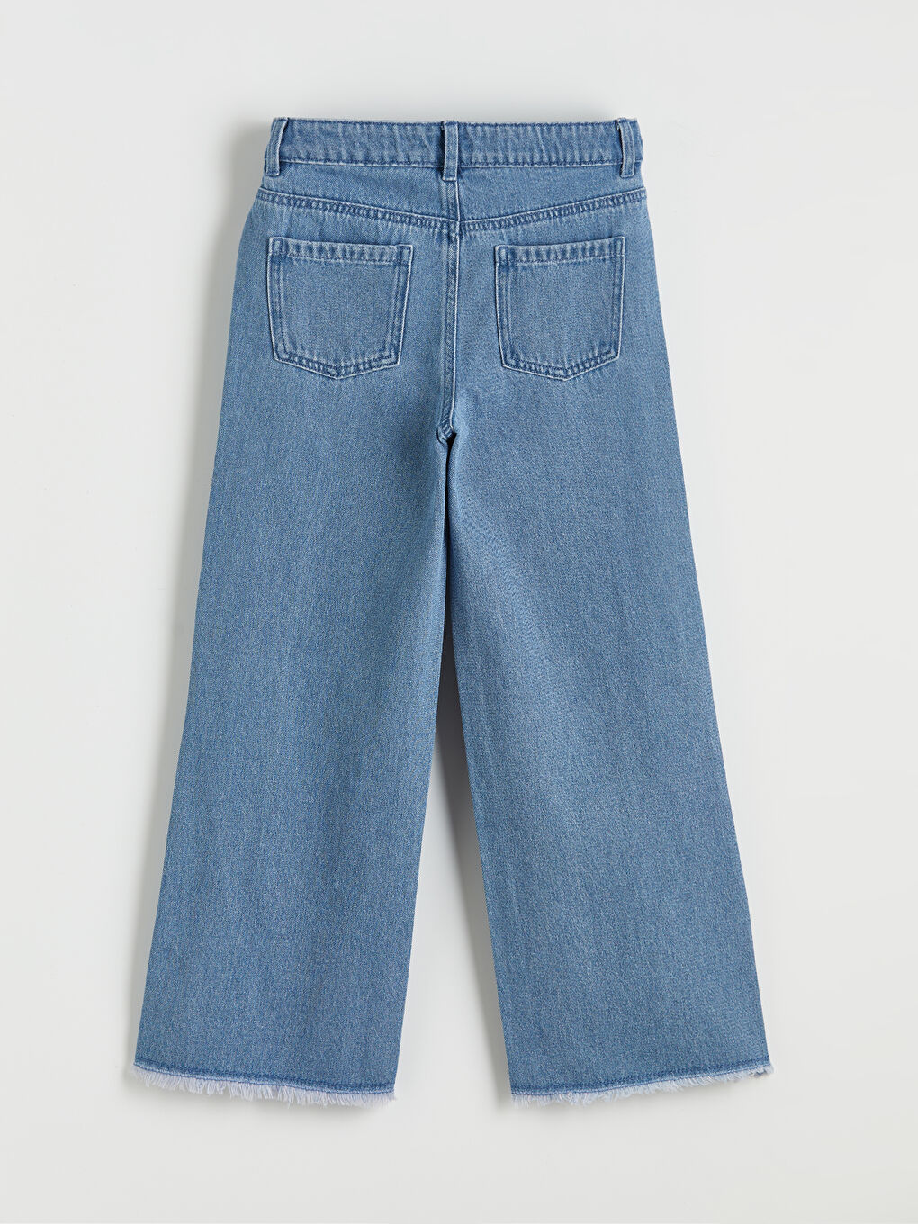 Girls' Wide-Leg Jean Trousers-2