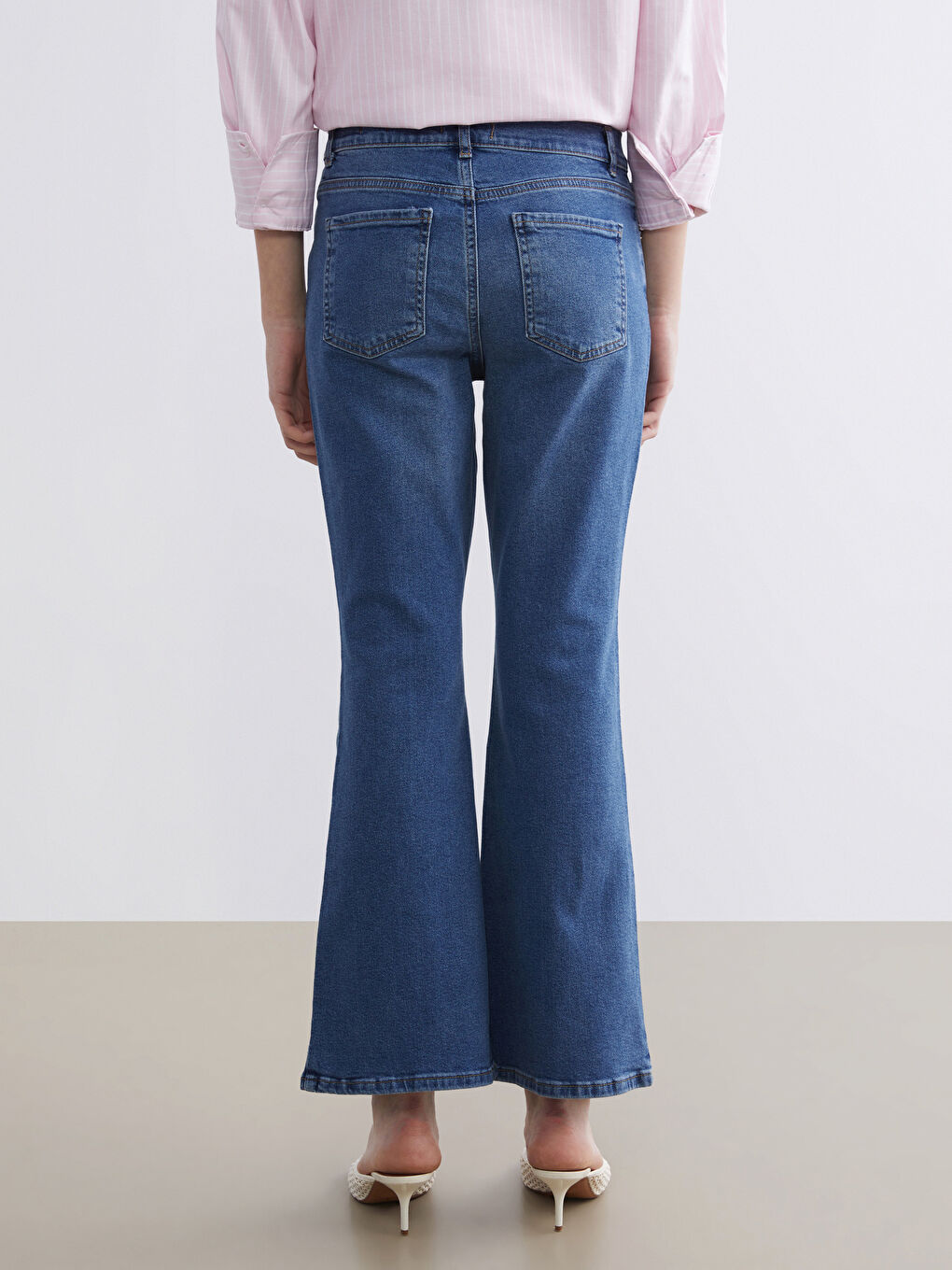 İndigo Mars Flare Kadın Jean Pantolon-3