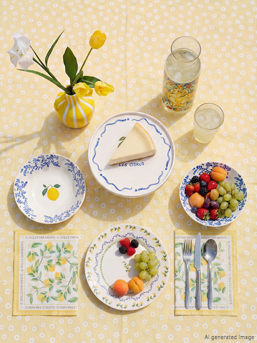 Salveta od papira sa limun dezenom, pakovanje od 20 komada