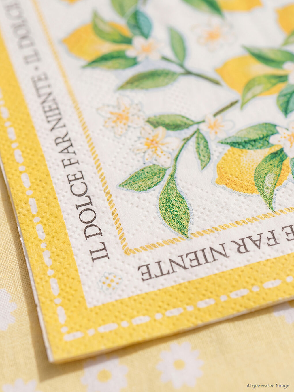 Бумажная салфетка с лимонным принтом, упаковка из 20 штук-2