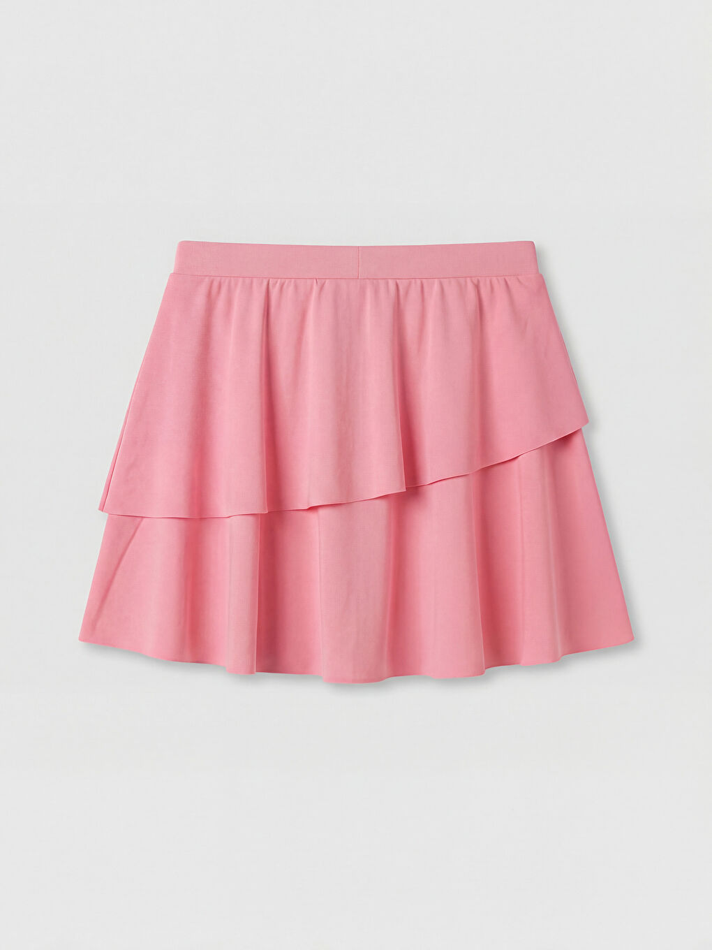 Pembe Beli Lastikli Kadın Yüzme Şort Etek-1