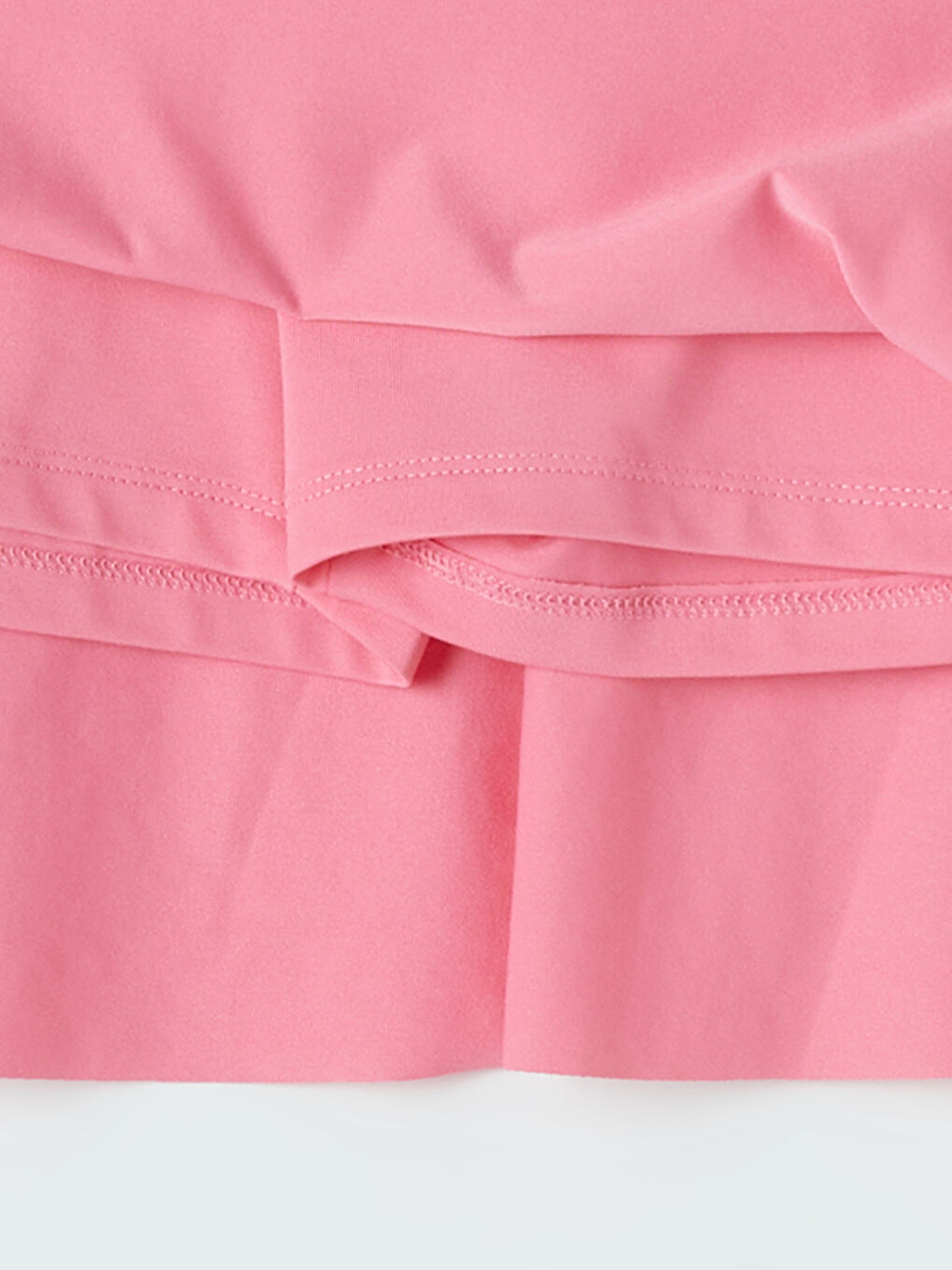 Pembe Beli Lastikli Kadın Yüzme Şort Etek-2