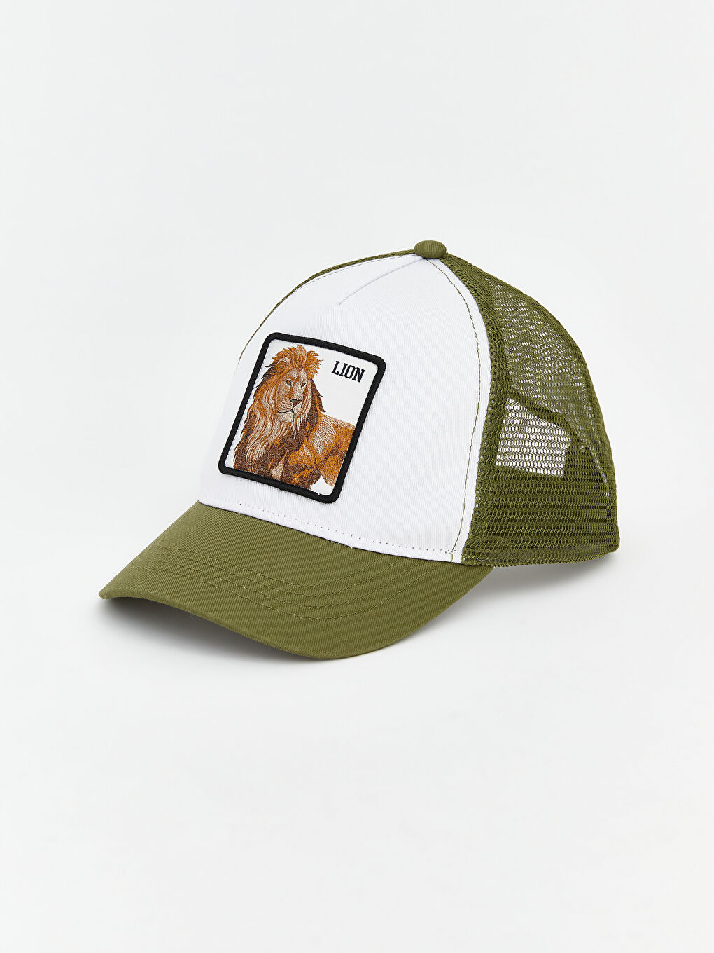 Yeşil File Detaylı Erkek Çocuk Kep Şapka