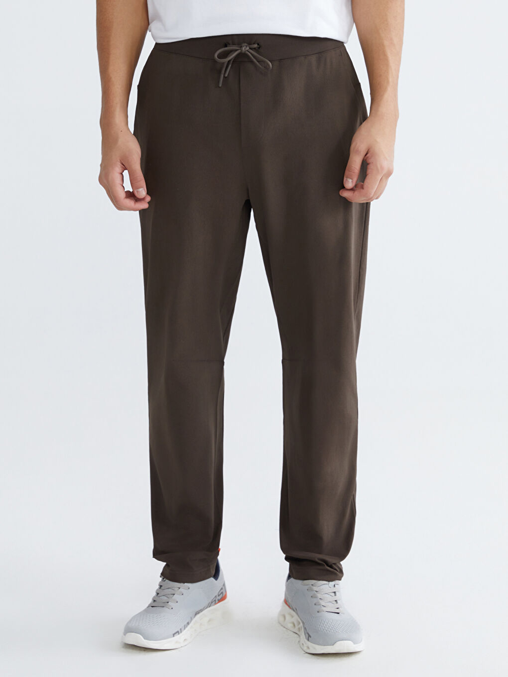 Kahverengi Standart Kalıp Erkek Eşofman Altı-1