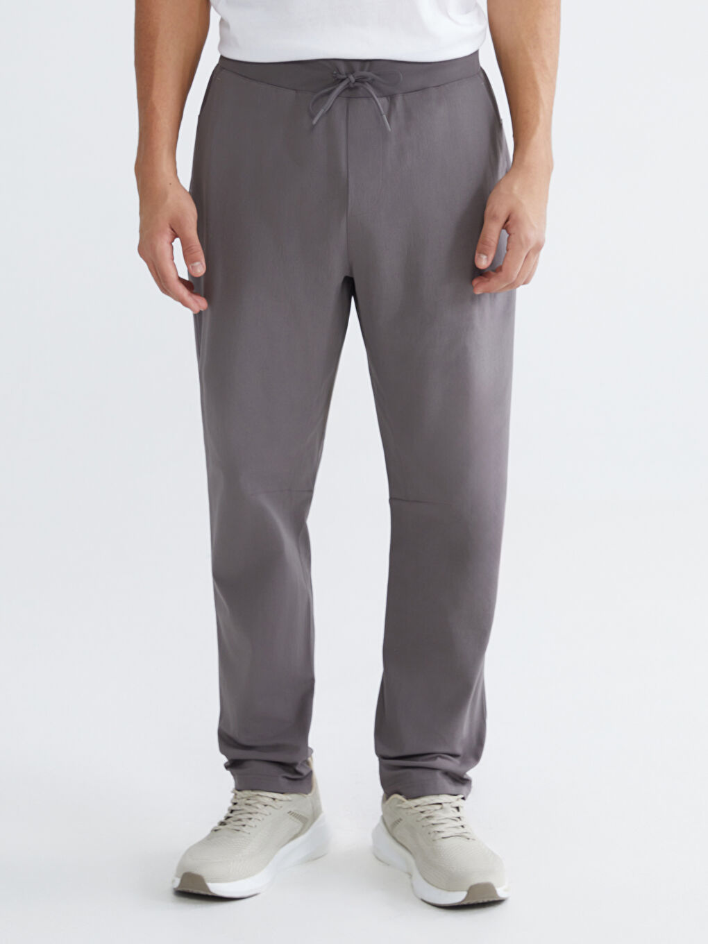 Antrasit Standart Kalıp Erkek Eşofman Altı-1