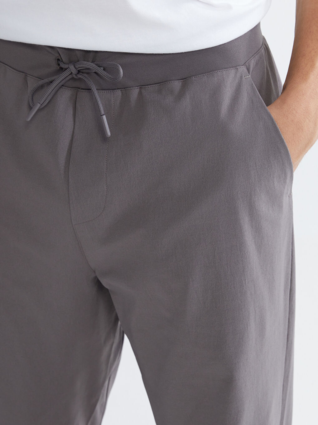 Antrasit Standart Kalıp Erkek Eşofman Altı-2